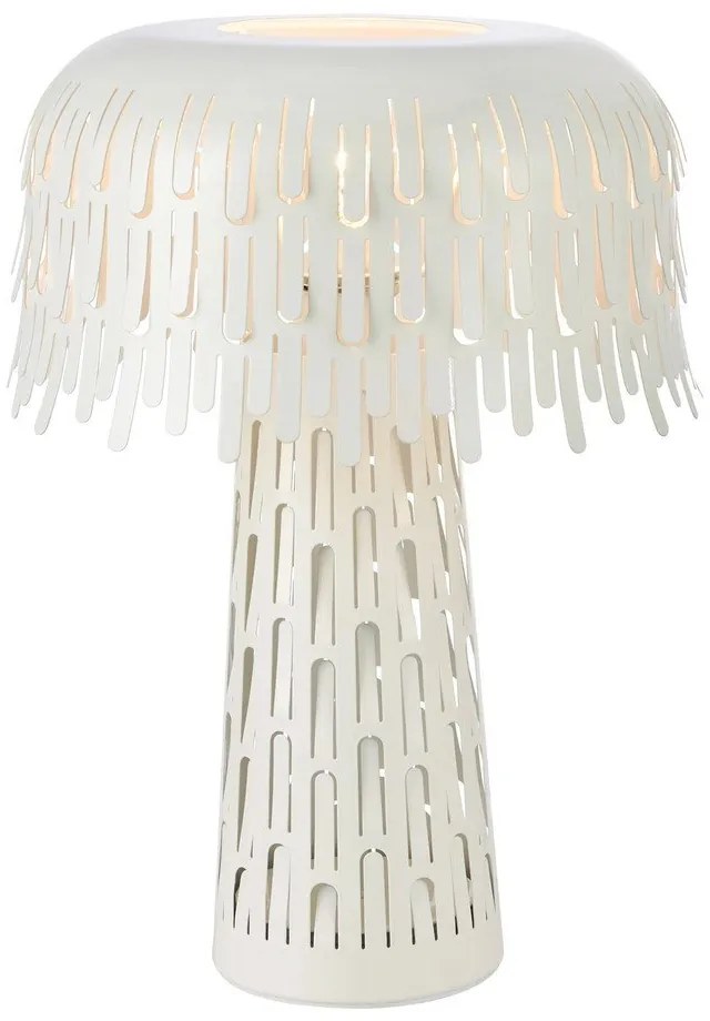 Biała lampa stołowa z metalowym kloszem (wysokość 38 cm) Verbera – Markslöjd