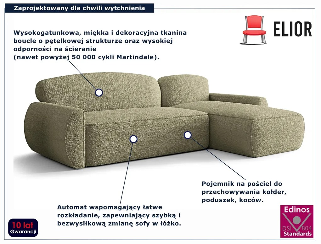 Ciemnobeżowy narożnik w kształcie L z pojemnikiem T0-G95