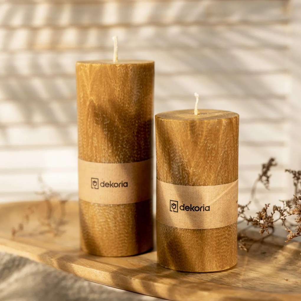 Świeca zapachowa palmowa walec Honey Brown