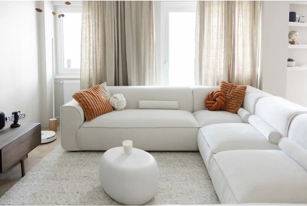 Kremowy narożnik (lewostronny/w kształcie litery U) Flex Felix – Miuform