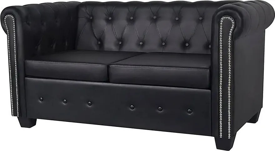 2-osobowa czarna sofa w stylu T1-D68