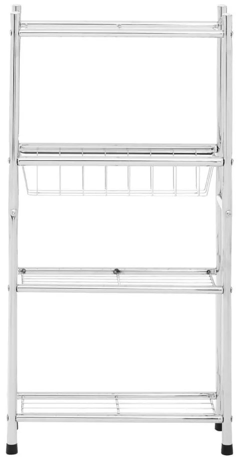 Regał łazienkowy w kolorze srebra z połyskiem 35x68 cm – Premier Housewares