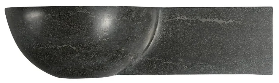 Czarna kamienna umywalka 40x23 cm Blok – Sapho