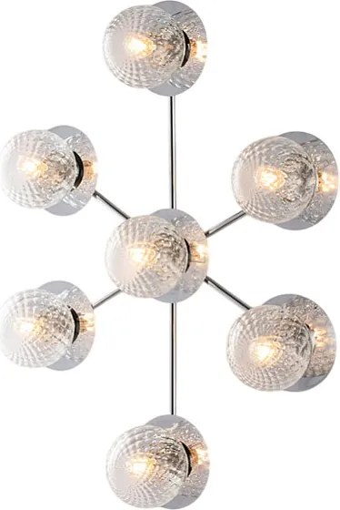 Lampa sufitowa Armonia z polerowanego chromowanego żelaza 7 świateł dł. 85 x 62 BL285-PL7-CR