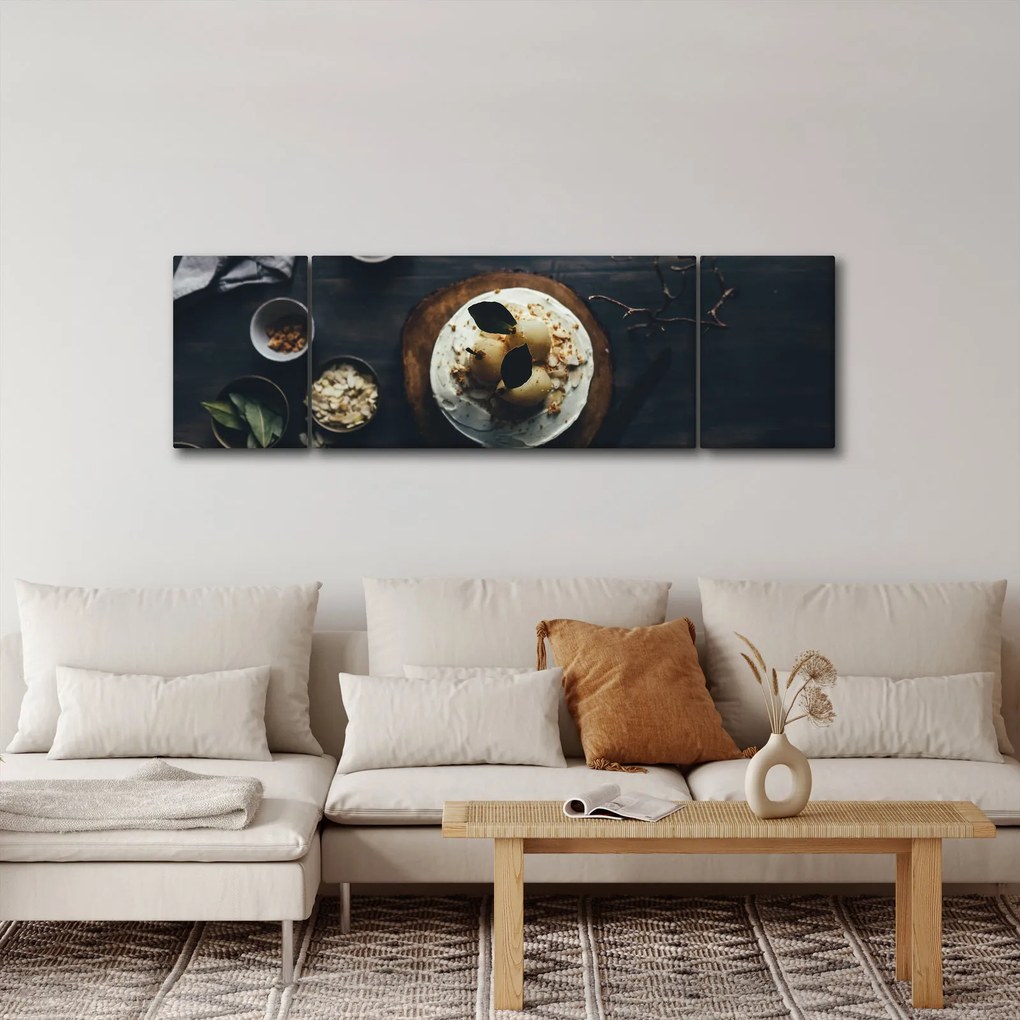 Obraz deseru na stole (170x50 cm)