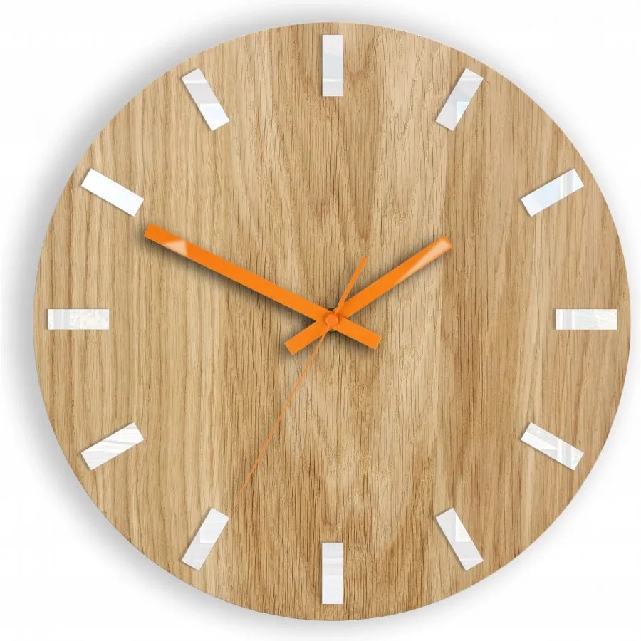 Zegar na ścianę nowoczesny drewniany z cichym mechanizmem okrągły solidny