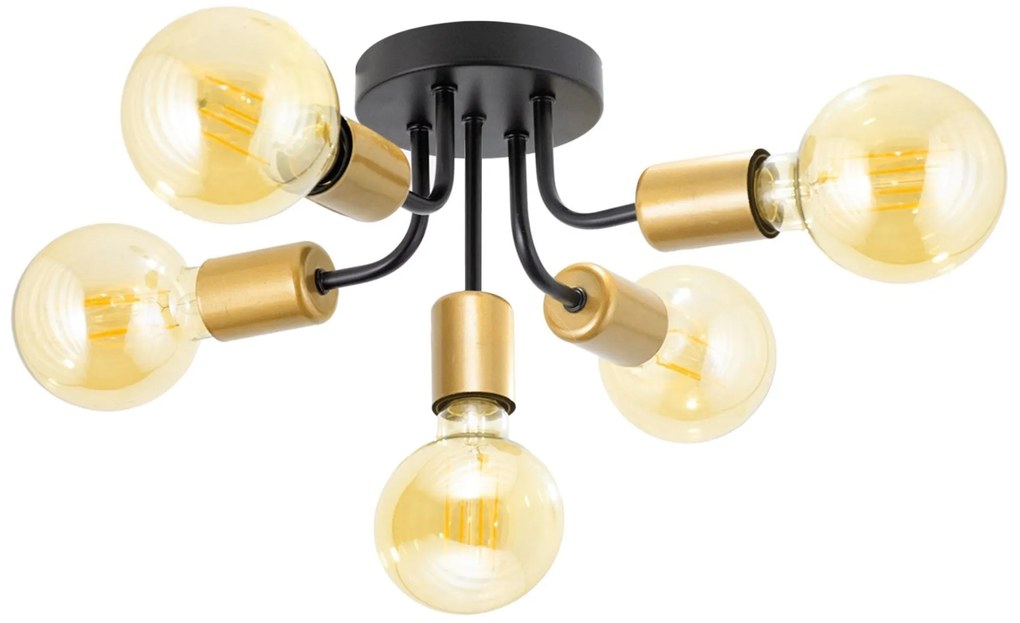 Lampa Wisząca APP1118-5C Czarno Złota