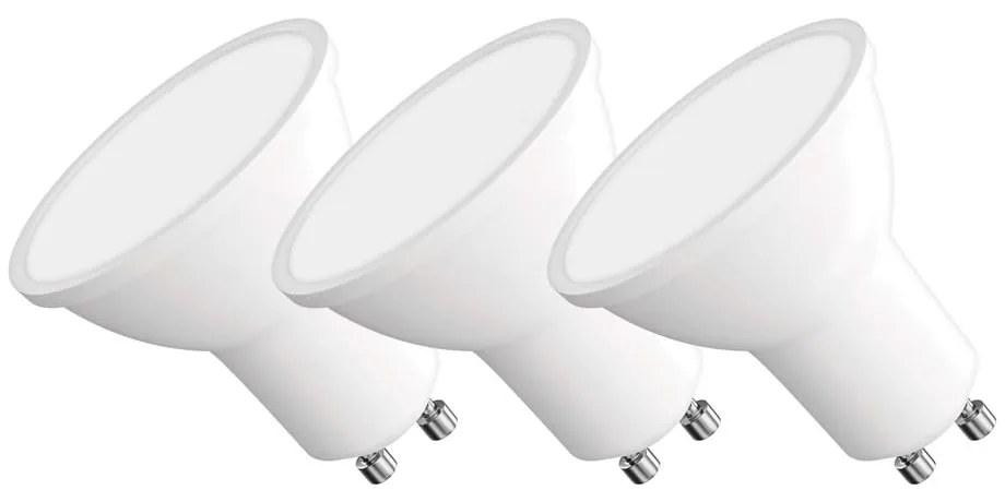 Żarówki LED z neutralnym światłem z gwintem GU10 zestaw 3 szt., 7 W – EMOS
