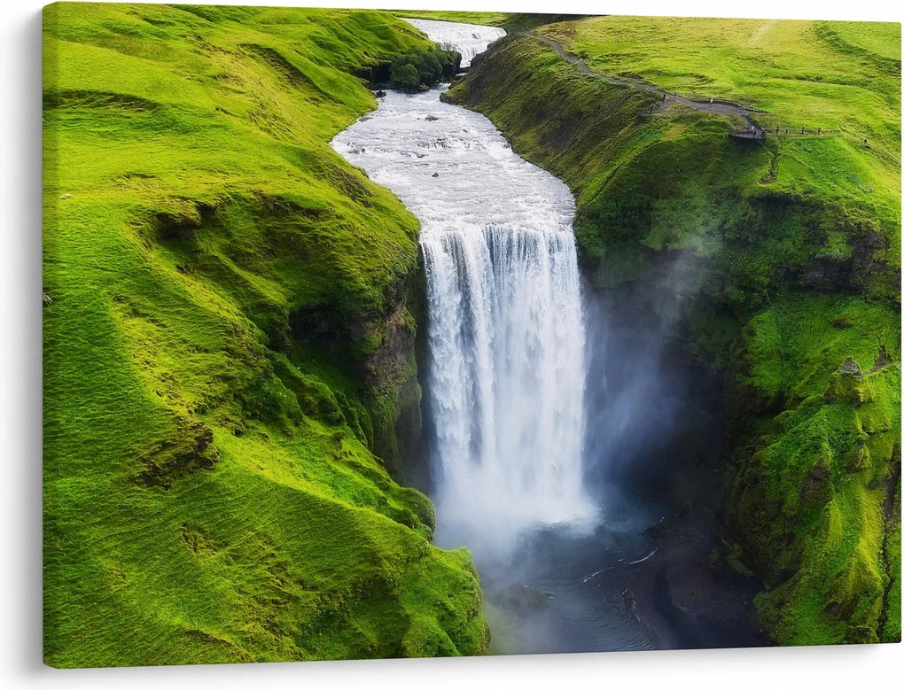 Obraz - Wodospad Skogafoss (70x50 cm)