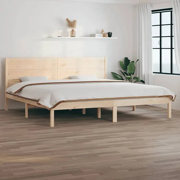 Małżeńskie łóżko z naturalnej litej sosny 200x200 - Sangriv 6X