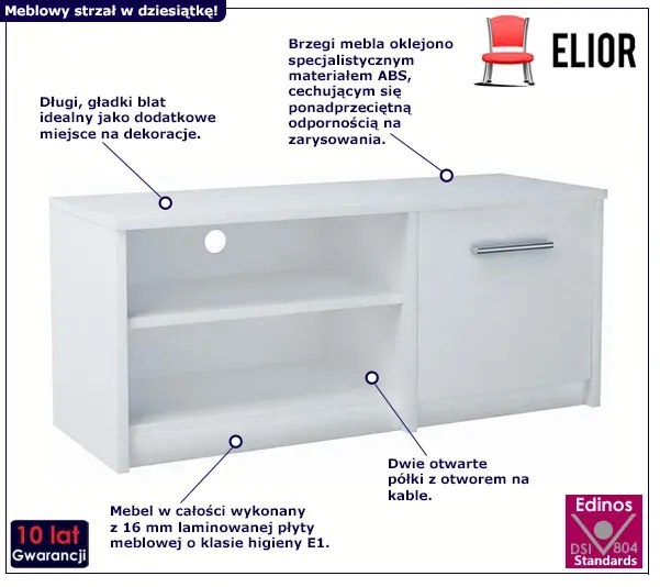 Biała szafka RTV do salonu G9-E08