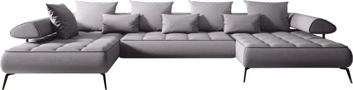 Narożnik SELEDO XL U Lewostronny z układ elektrycznej głebokości siedziska WERSAL