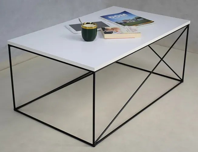 Nowoczesna ława czarny + biały mat W1-C71
