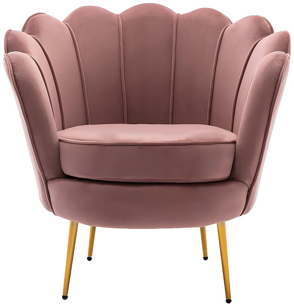 Fotel DANDELION z weluru - Kolor różowy marki Pascal Morabito