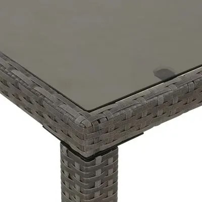 Szary zestaw mebli ogrodowych z poduszkami P2-L10