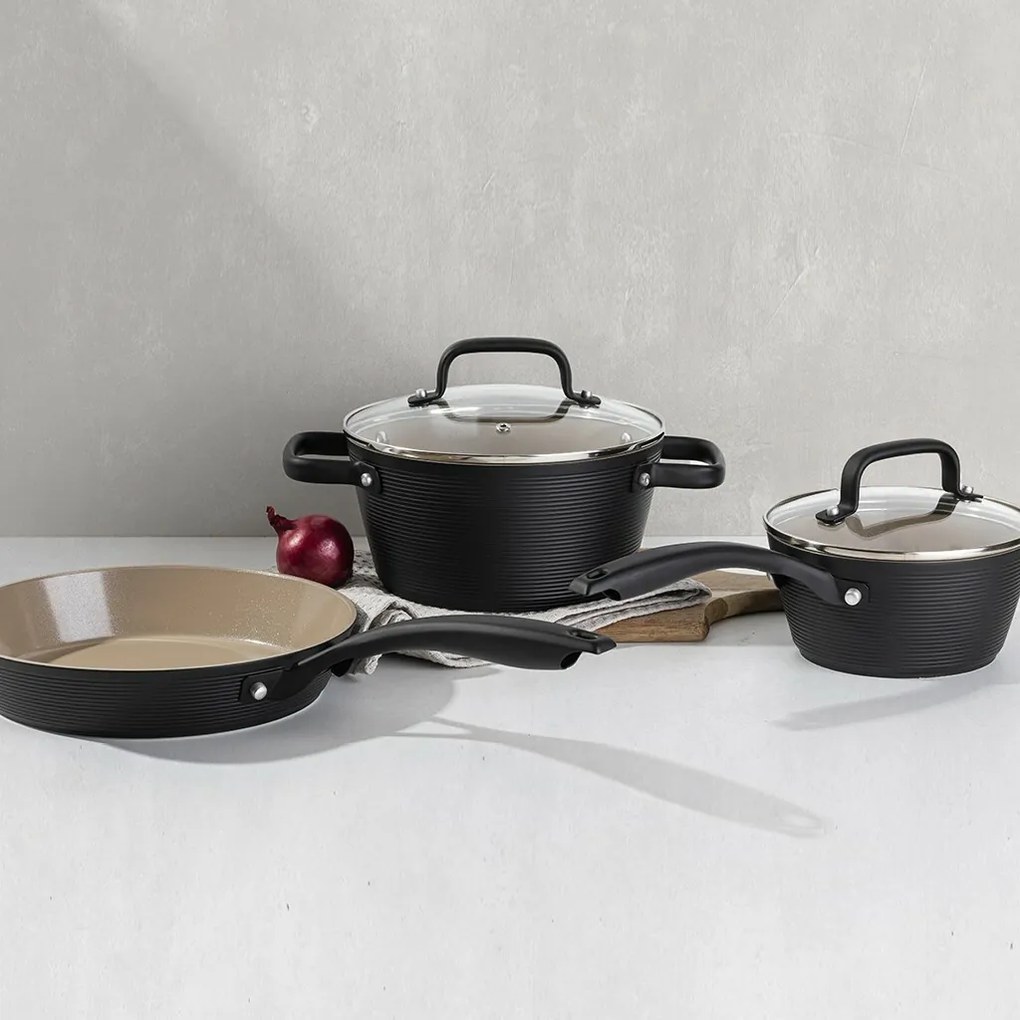 Florina Aluminiowy garnek Carina Black 3,3 l, 24 cm, śred. 24 cm