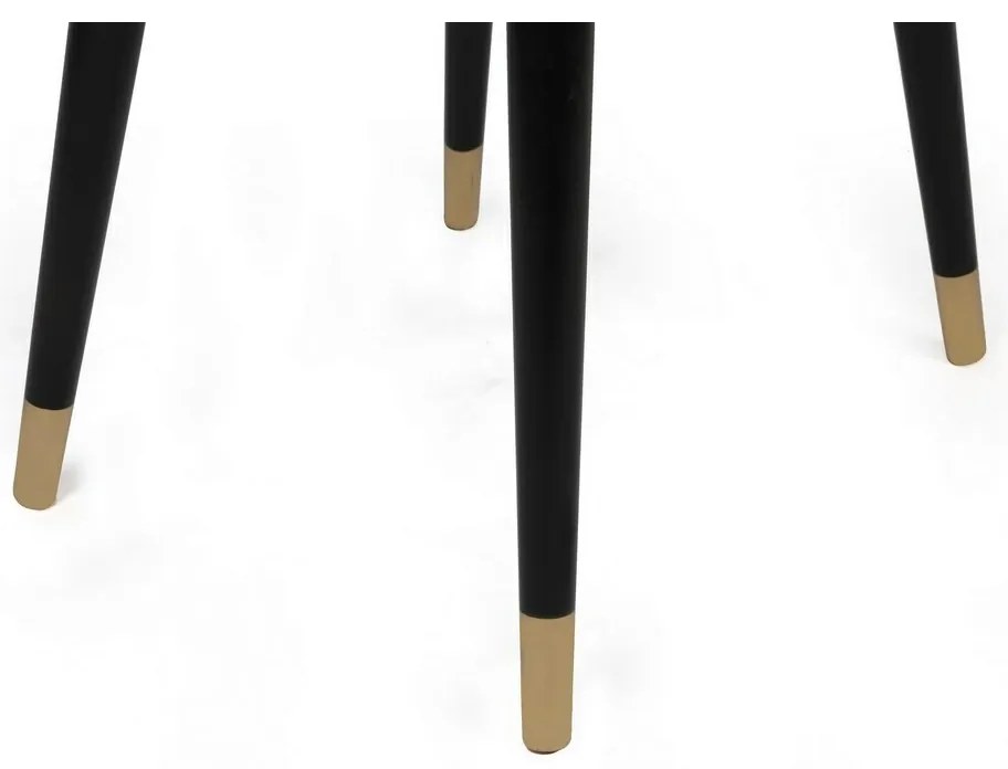 Zestaw krzeseł do jadalni Hugo Cream and Black, 2szt.