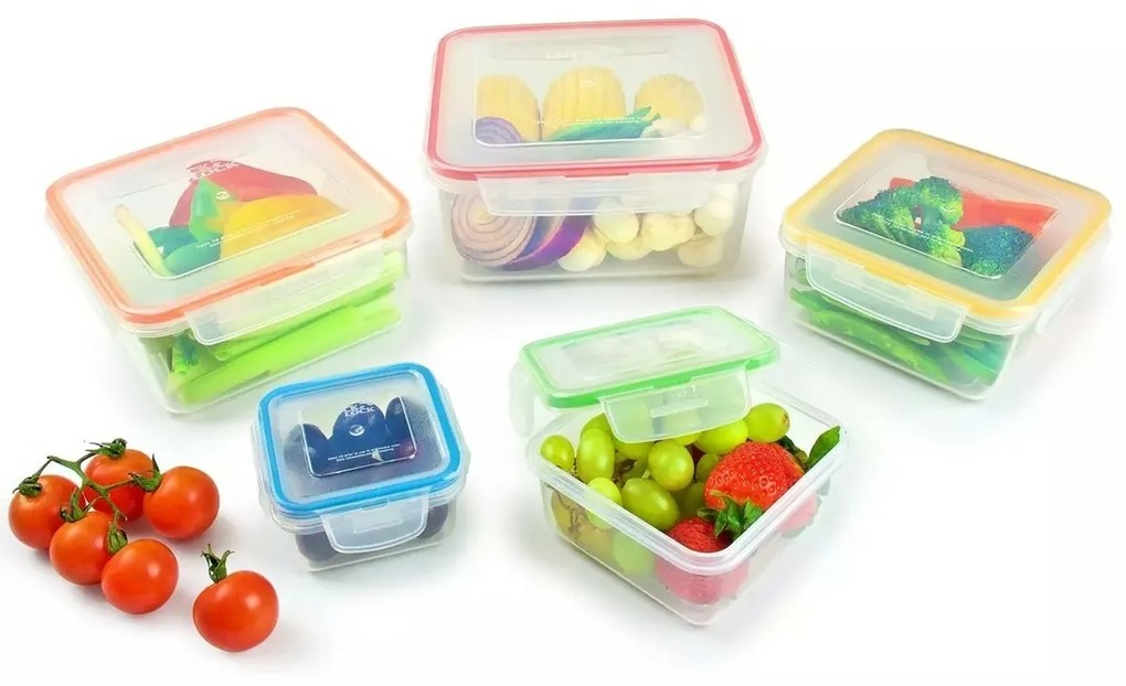 LOCKnLOCK Zestaw pojemników na żywność Lockkwadrat, 5 szt.