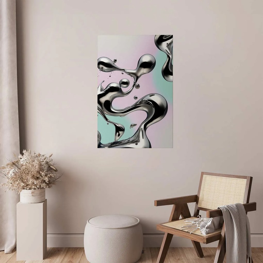 Plakat Metaliczne Płynności 60x90 cm bez ramy bez marginesu ARTGEIST B