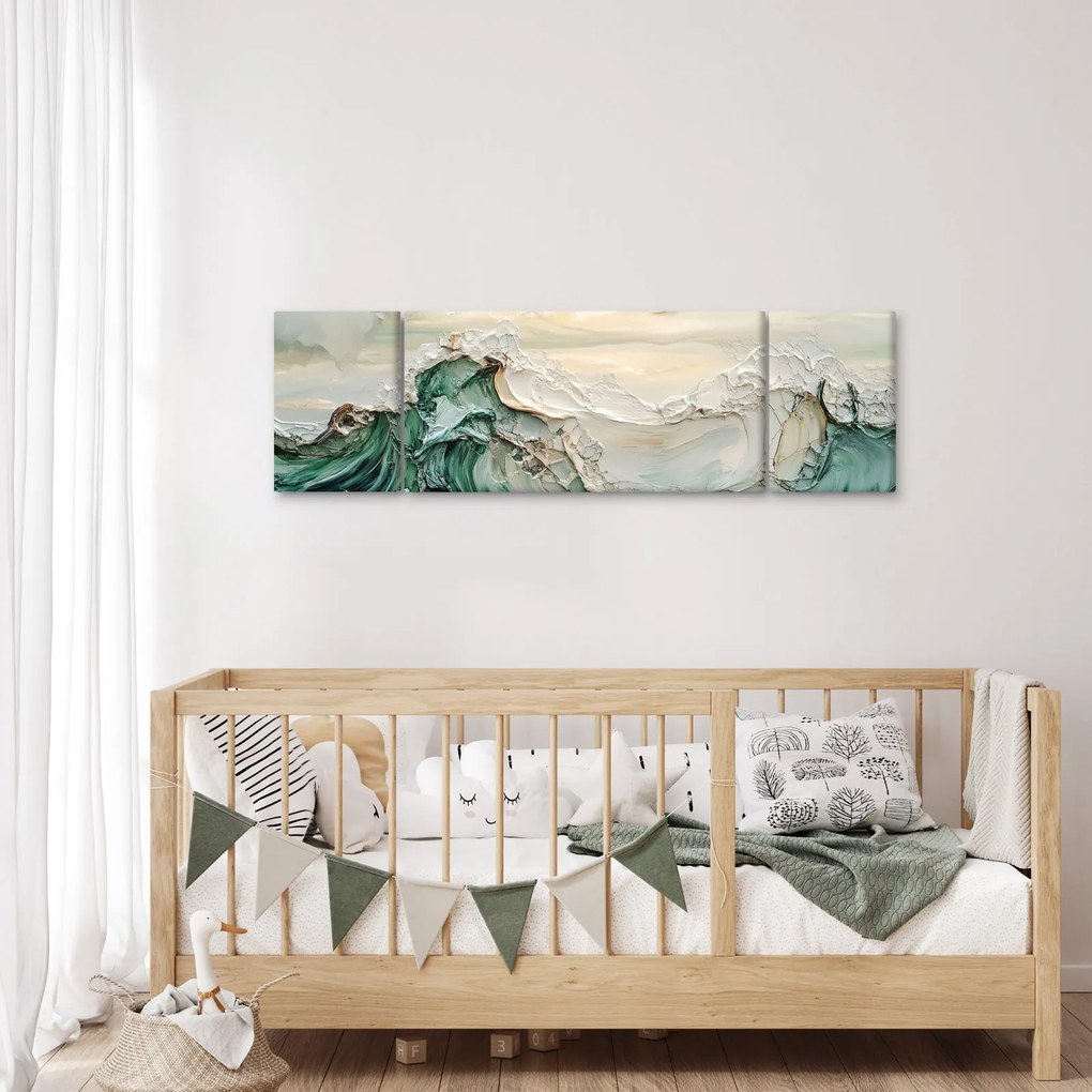 Obraz - 3D abstrakcja morza (170x50 cm)