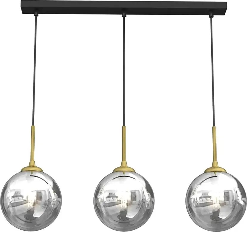 Potrójna lampa wisząca ze szklanymi kloszami - K558 L8-F21