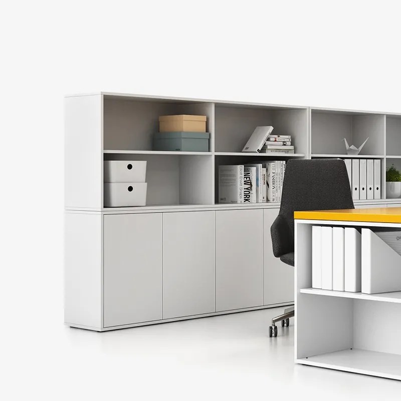 Szafka niska z drzwiami BLOCK Biała