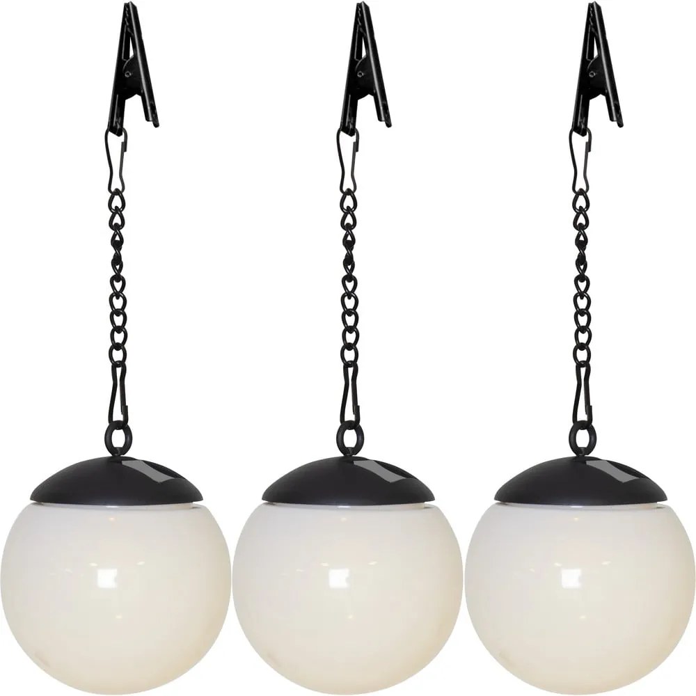 Zestaw 3 wiszących solarnych lamp ogrodowych Star Trading Globus, ø 10 cm
