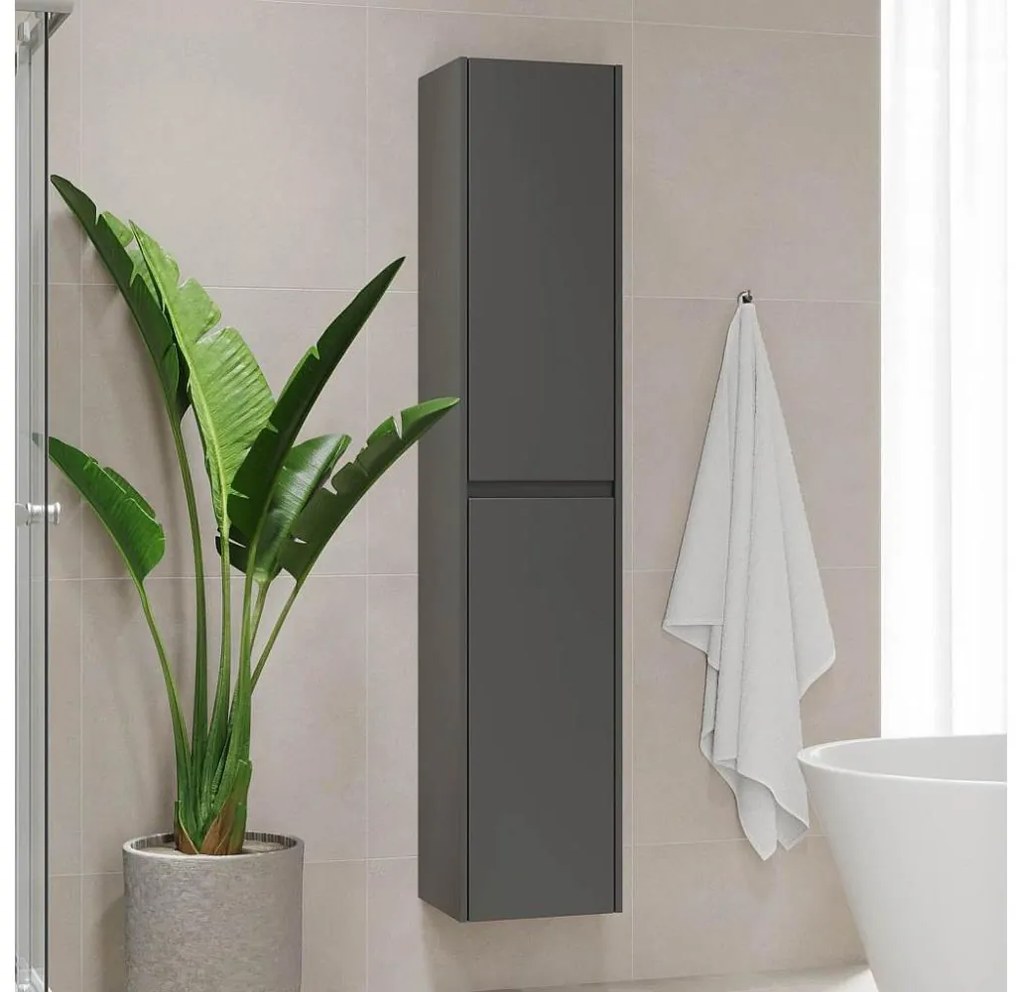 Szafka łazienkowa TRONDHEIM 174 cm antracyt