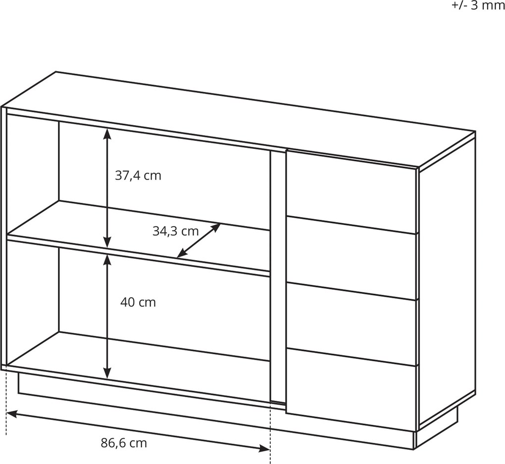 Komoda ARCETTO 138 cm do Salonu Sypialni Biały