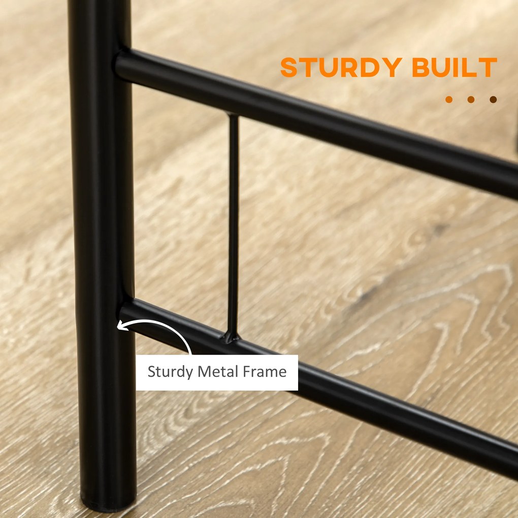 HOMCOM Zestaw bistro 3-częściowy Stół i 2 krzesła Współczesny design Czarny Idealny do małych przestrzeni | Aosom PL