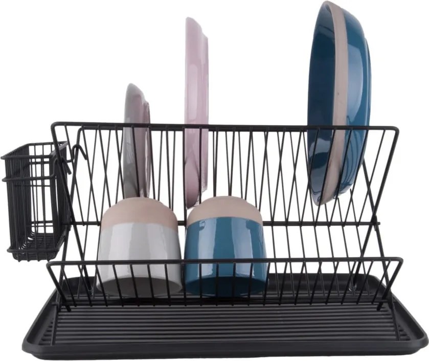 Czarny ociekacz na naczynia PT LIVING