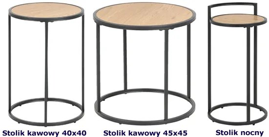 Kawowy stolik loft - 40x40 T2-M94