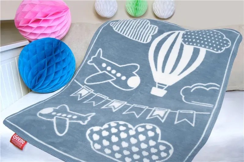 Kocyk niemowlęcy Greno 75x100 Kids Club morski GRENO