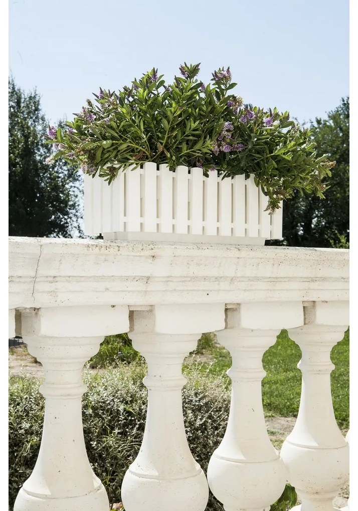 Gardenico Skrzynka Fency biały, 50 cm, 50 cm
