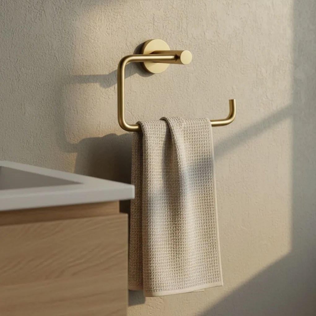 Wieszak łazienkowy 5610 Leo Złoty Szczotkowany
