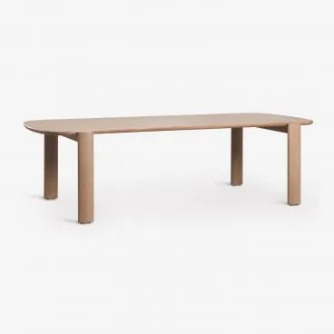 Prostokątny Stół Ogrodowy 260x115 Cm Z Drewna Akacjowego Vetra Jasny Akacjowy Brąz - Sklum