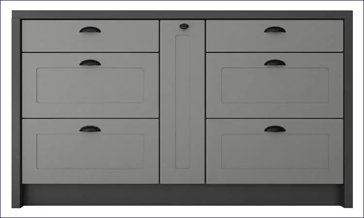 Wyspa kuchenna szary grafit D6-W42