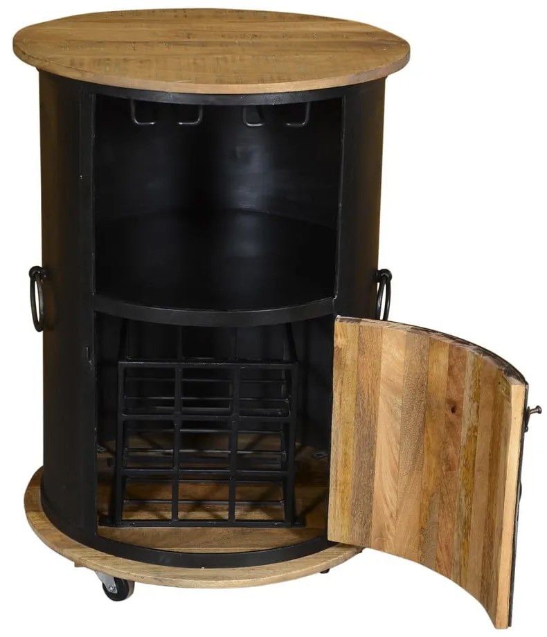 Czarna metalowa szafka na wino liczba butelek 9, 60x85 cm Luni – Interia Home &amp; Living