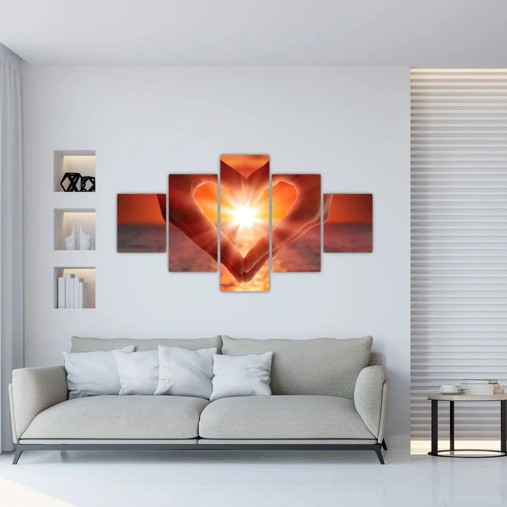 Obraz - Słońce w sercu (125x70 cm)