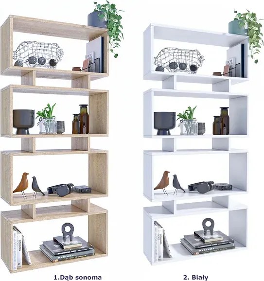 Biały ażurowy regał na zabawki Z0-B34