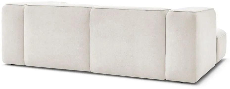 Biały narożnik z materiału bouclé (lewostronny) Zephyr – Bobochic Paris