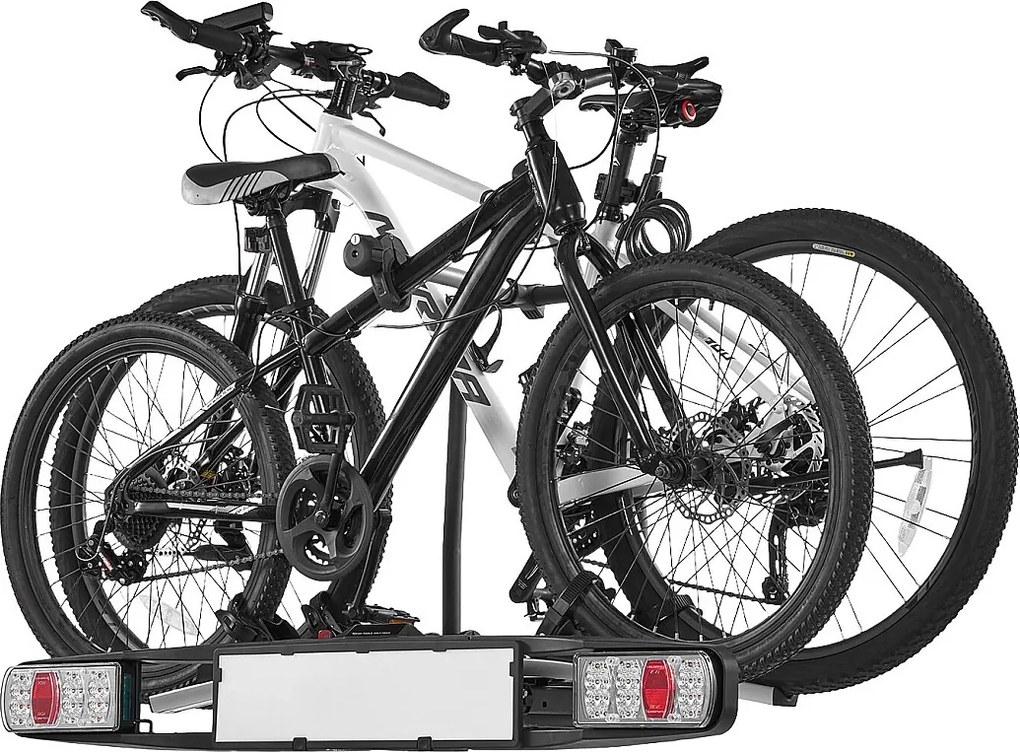 Wspornik do Przechowywania Rowerów, SucceBuy Bagażnik Rowerowy na Hak dla 2 Rowerów, Blokowalny Wspornik do Odbiorników 5 cm