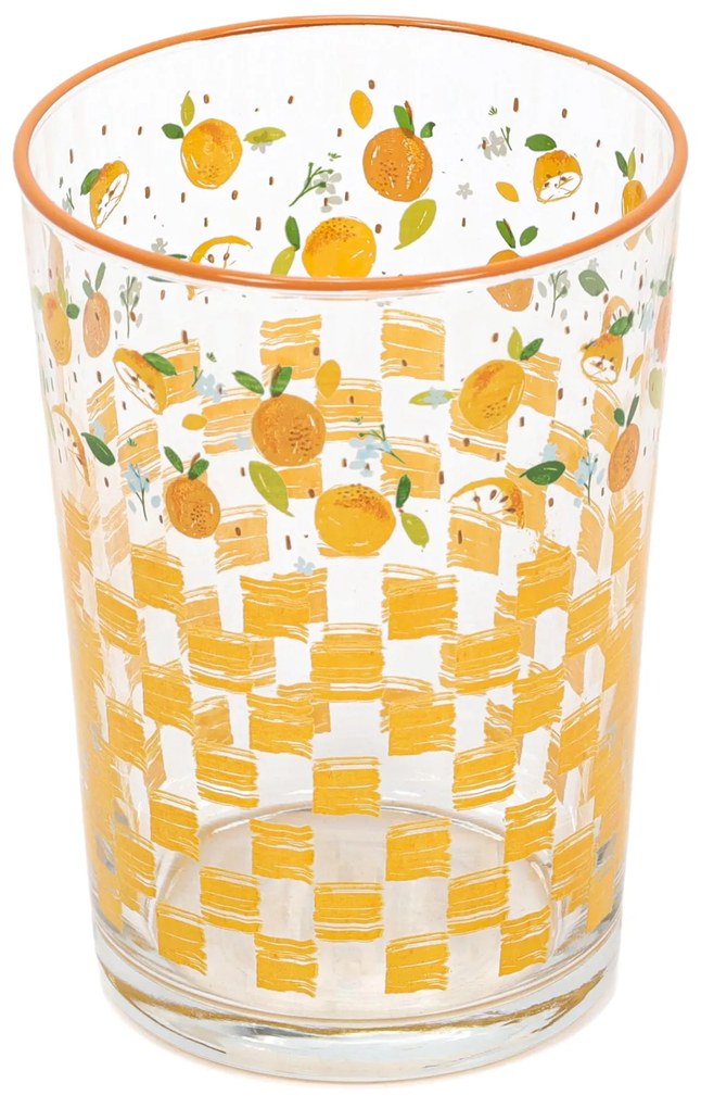 Duża szklanka w owocowy wzór, 510 ml