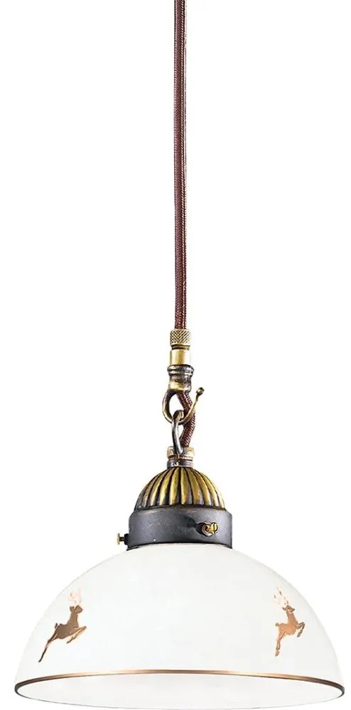 Kolarz 731.30.150 - Żyrandol na linkach NONNA 1xE27/75W/230V, śr. 20 cm, wykończenie jeleni/rose gold