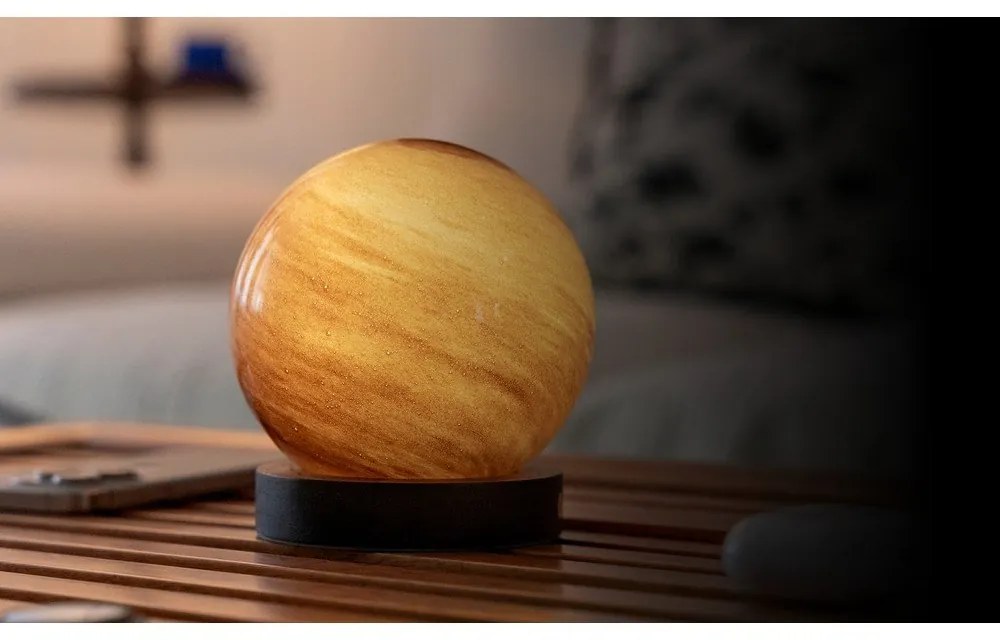 Ciemnobrązowa dekoracja świetlna na USB ø 12 cm Sand Storm – Gingko