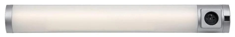 Rabalux 78039 - LED Oświet. blatu kuchennego z gniazdem SOFT 2E LED/8W/230V 4000K 68cm strebrny