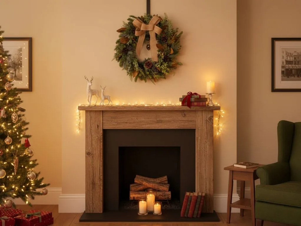 Świąteczny wieniec na drzwi WINTER GREEN Ø 45 cm