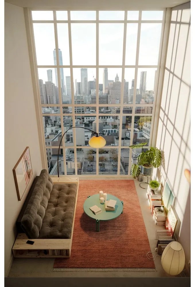 Ciemnoniebieska rozkładana sofa 244 cm Base – Karup Design