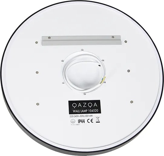 Lustro łazienkowe czarne 50 cm z LED, 3-stopniowe ściemnianie dotykowe, okrągłe - Miral