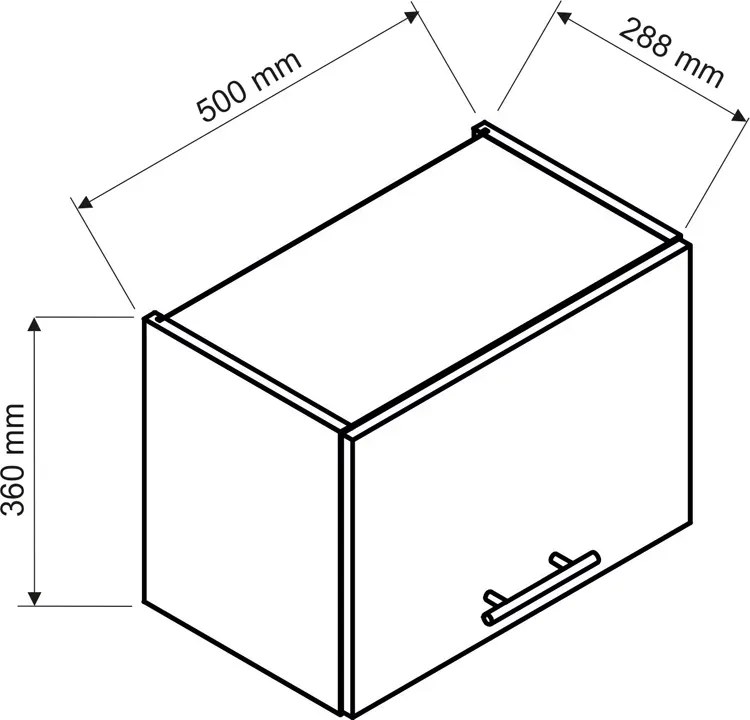 Szafka kuchenna na okap 50 cm - Caroni 28X